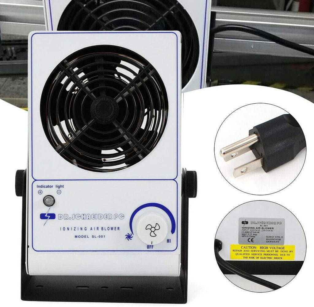 Fan Ion Discharge Eliminator Blower Air Anti-Static Ionizer Static OUKANING 110V Ionizing