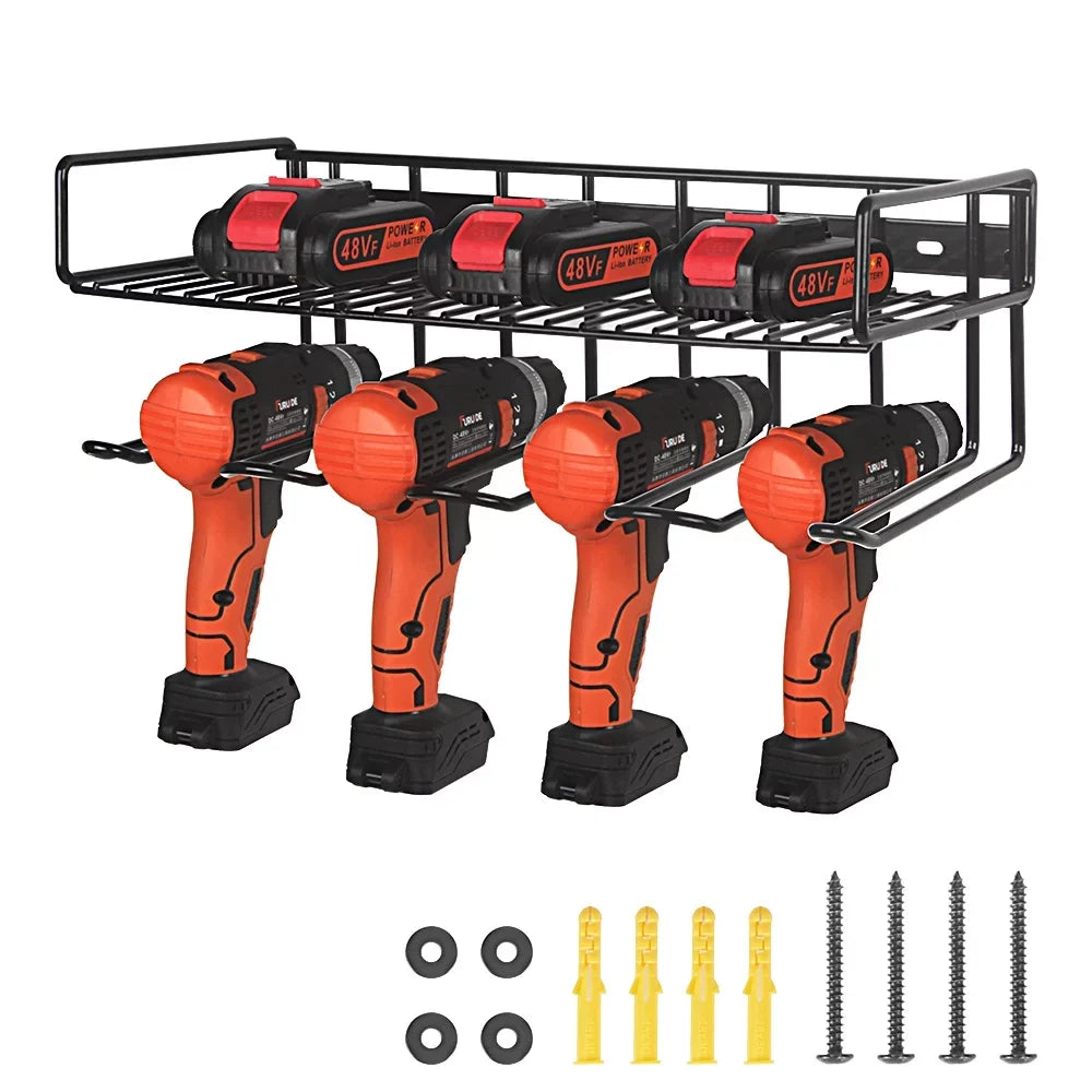 Steel for Power Holder Tools, Power Organizer, Drill Tool Heavy Wall & Mounted Rack Compact Storage Power Handheld Duty Tool