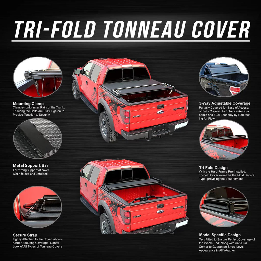 Bed Truck Cover 5.7' Motoring 2021 Fleetside Soft DNA 2009 to Trunk 1500 Tonneau Ram Adjustable -Fold TTC-TRISOFT-018 For Top Tri