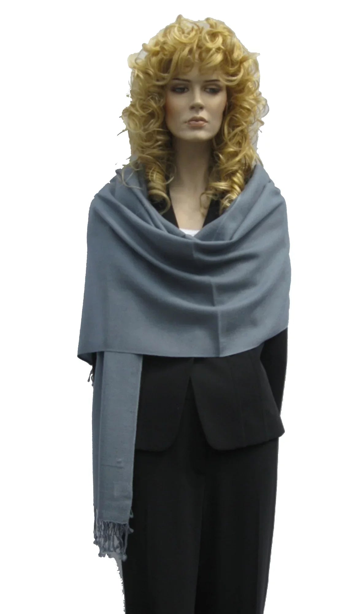 (Slate Shawl) Shawl/Shawls/Scarf/Scarves/Wrap/Stole/Muffler/Cape/Ruana/Blanket/Throw/Pashmina Shawl/Cashmere Grey Scarf/Wool/Silk Regular