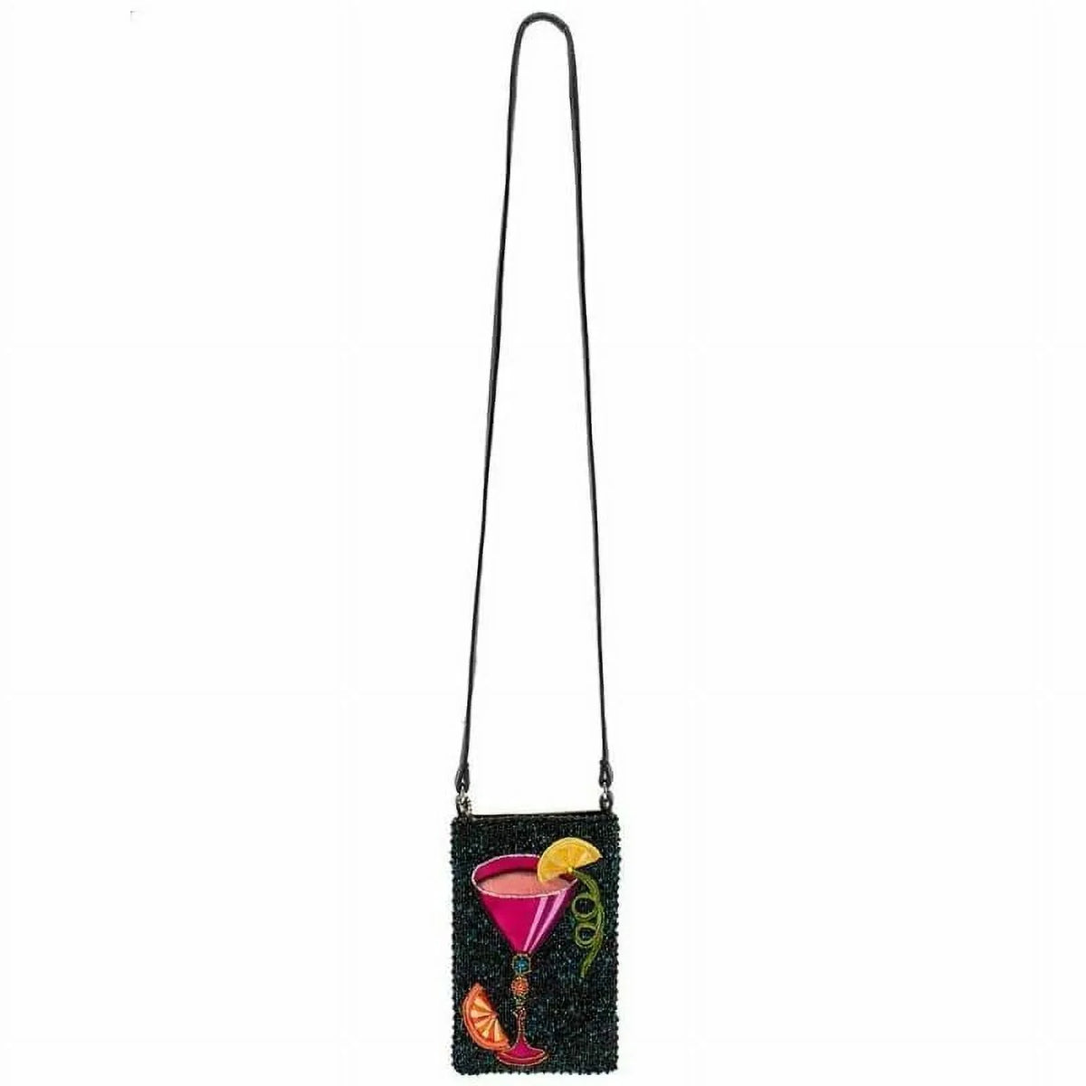 Leather Beaded Crossbody Mary Shoulder Frances NEW Bag Phone Take a Sip Cocktail Bag