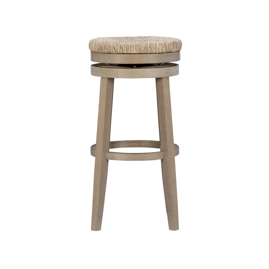 Morgan with Bar Natural Backless with Swivel, Rush 31.5" Natural Stool