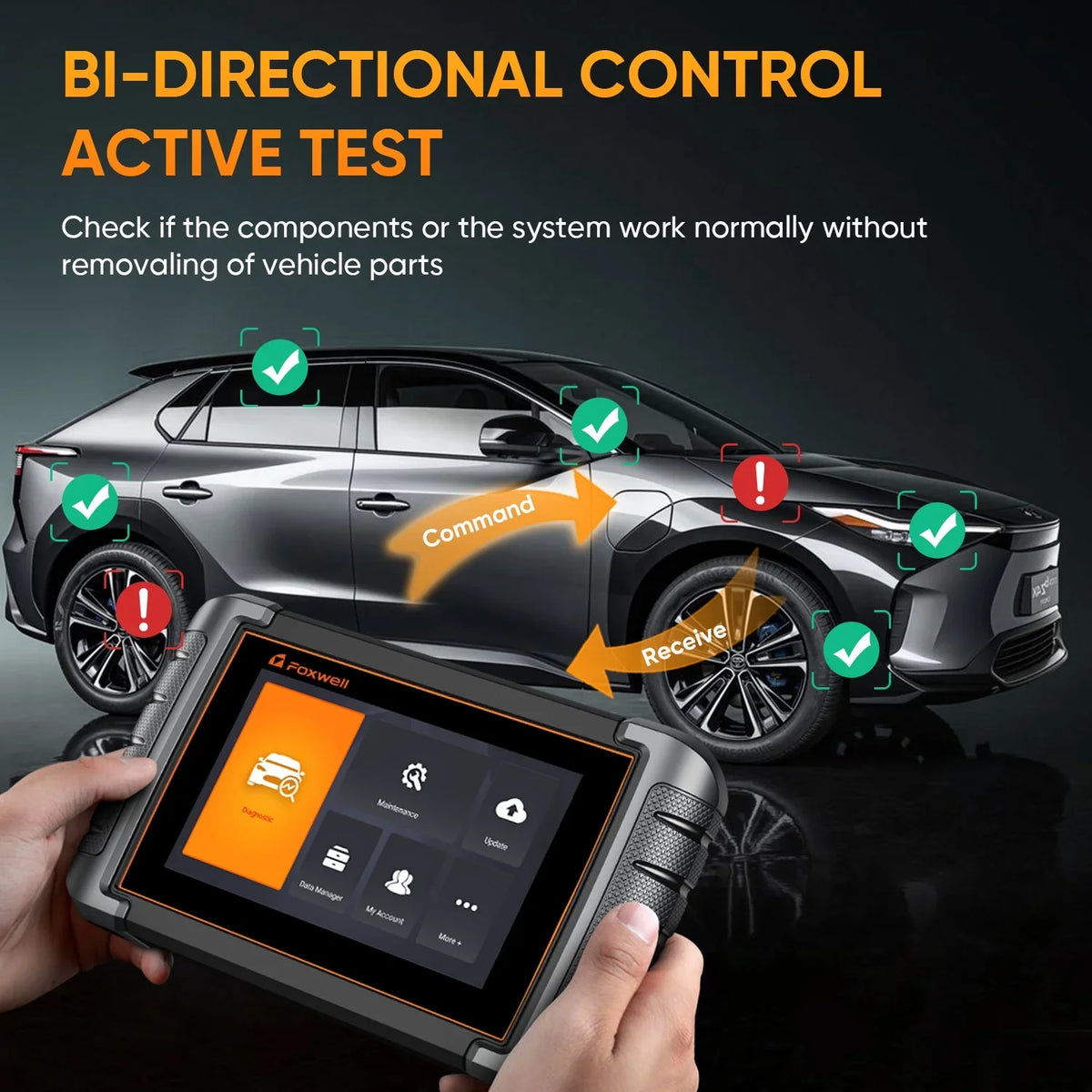 System Bi-Directional Foxwell 30+ Scan Scanner Code OBD2 All Reset Reader Test Active Automotive Tool NT809