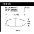 1992-2000 DX 1988-2000 Pads for HPS Performance CX Hawk GX Front 1988-1989 1998-2000 SI, Brake & Civic Street Civic