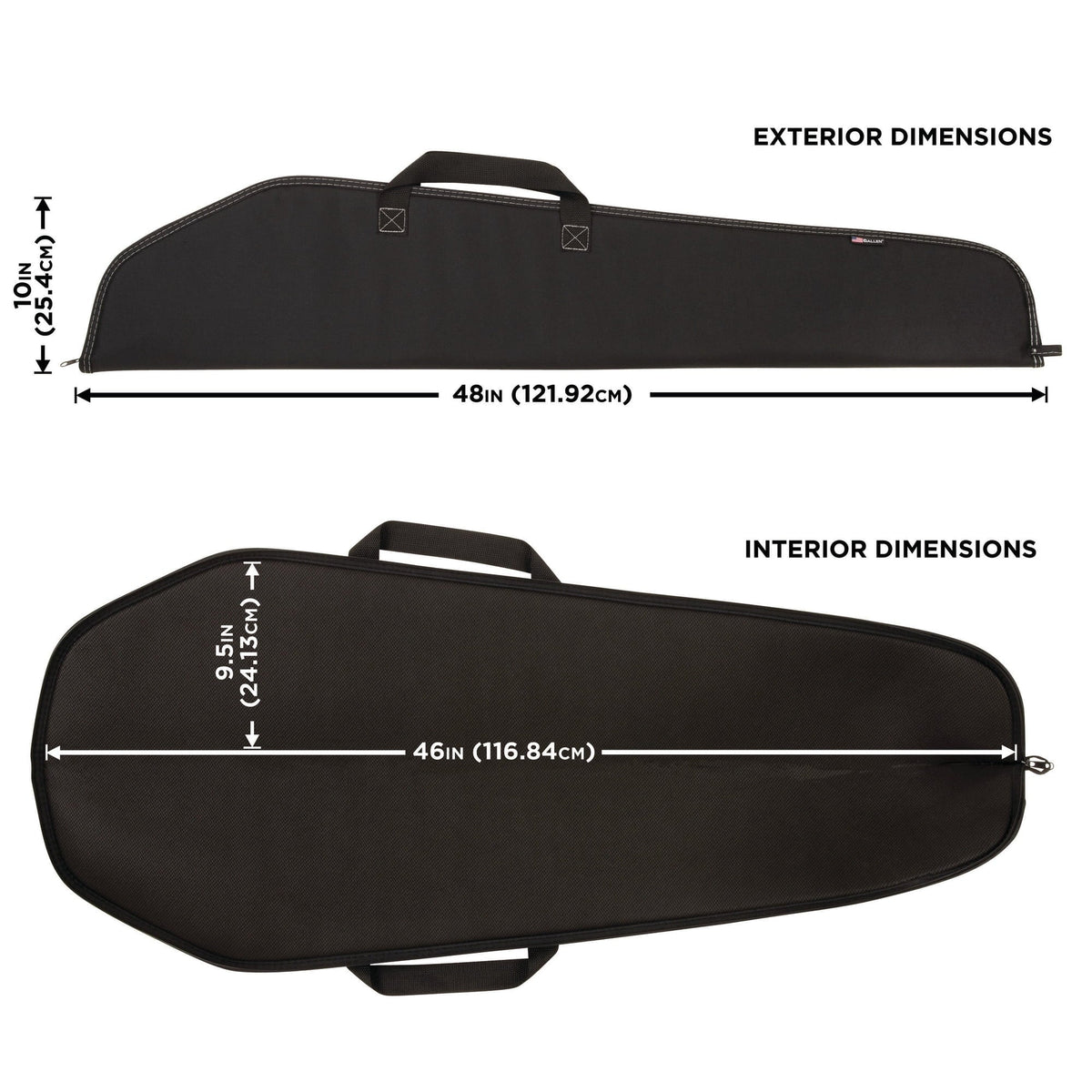 46" Allen Case, Polyester, Rifle Company 602-46 Black, Soft Durango