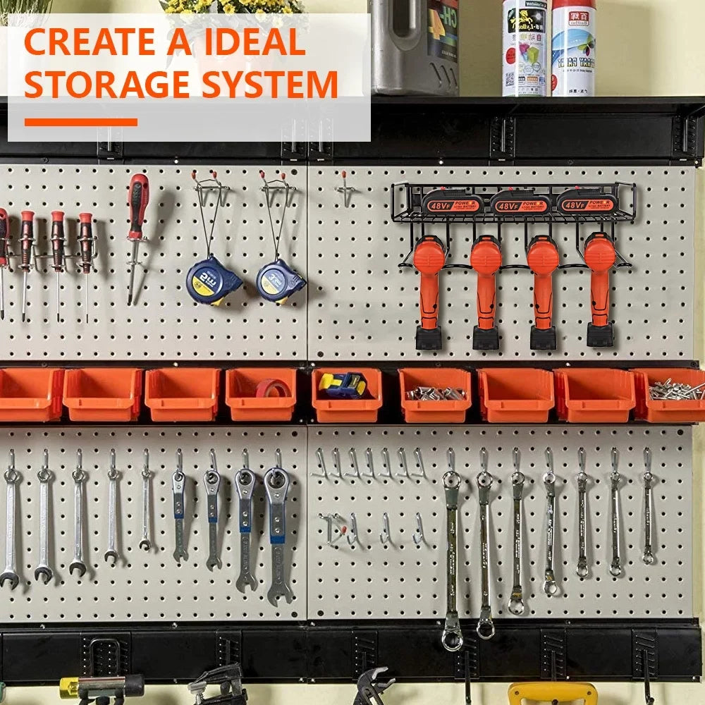 Steel for Power Holder Tools, Power Organizer, Drill Tool Heavy Wall & Mounted Rack Compact Storage Power Handheld Duty Tool