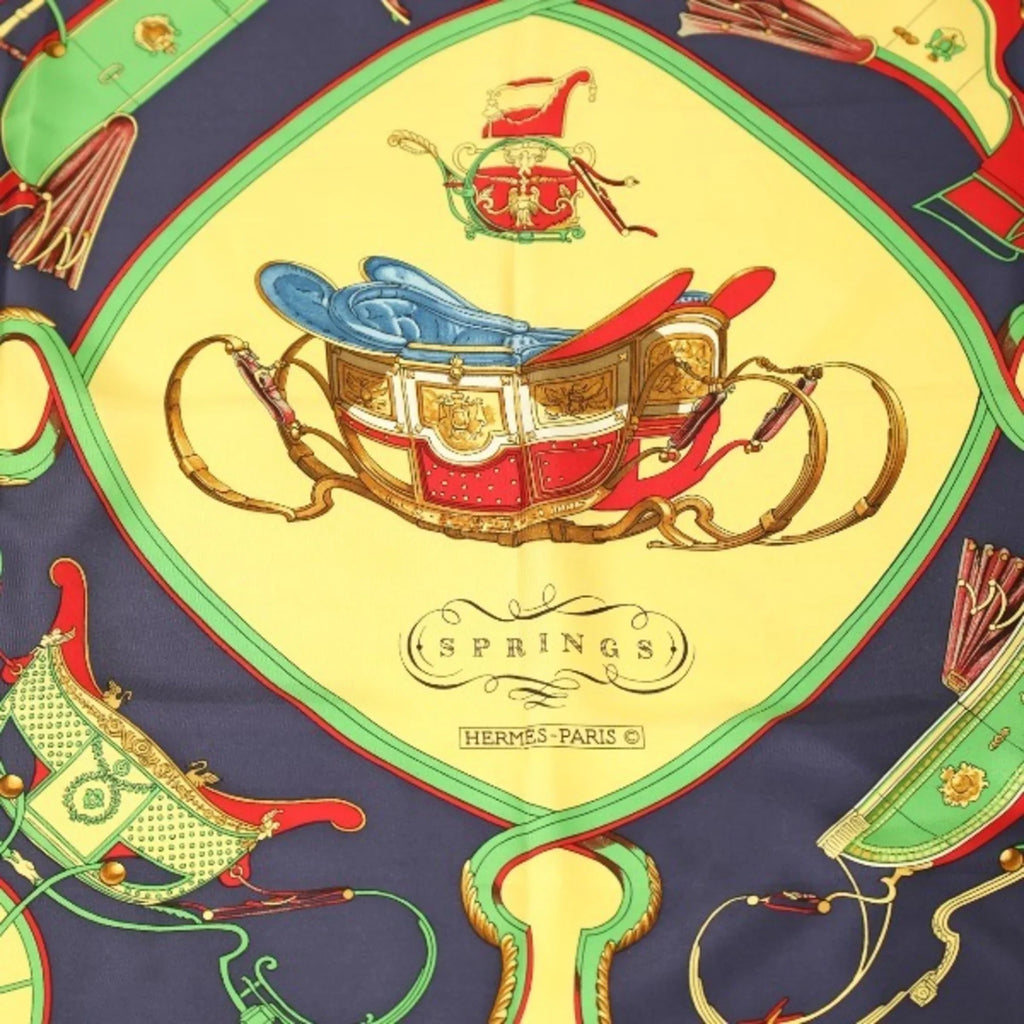 Hermes Carre90 (Good) Scarf Yellow HERMES Pre-Owned SPRINGS