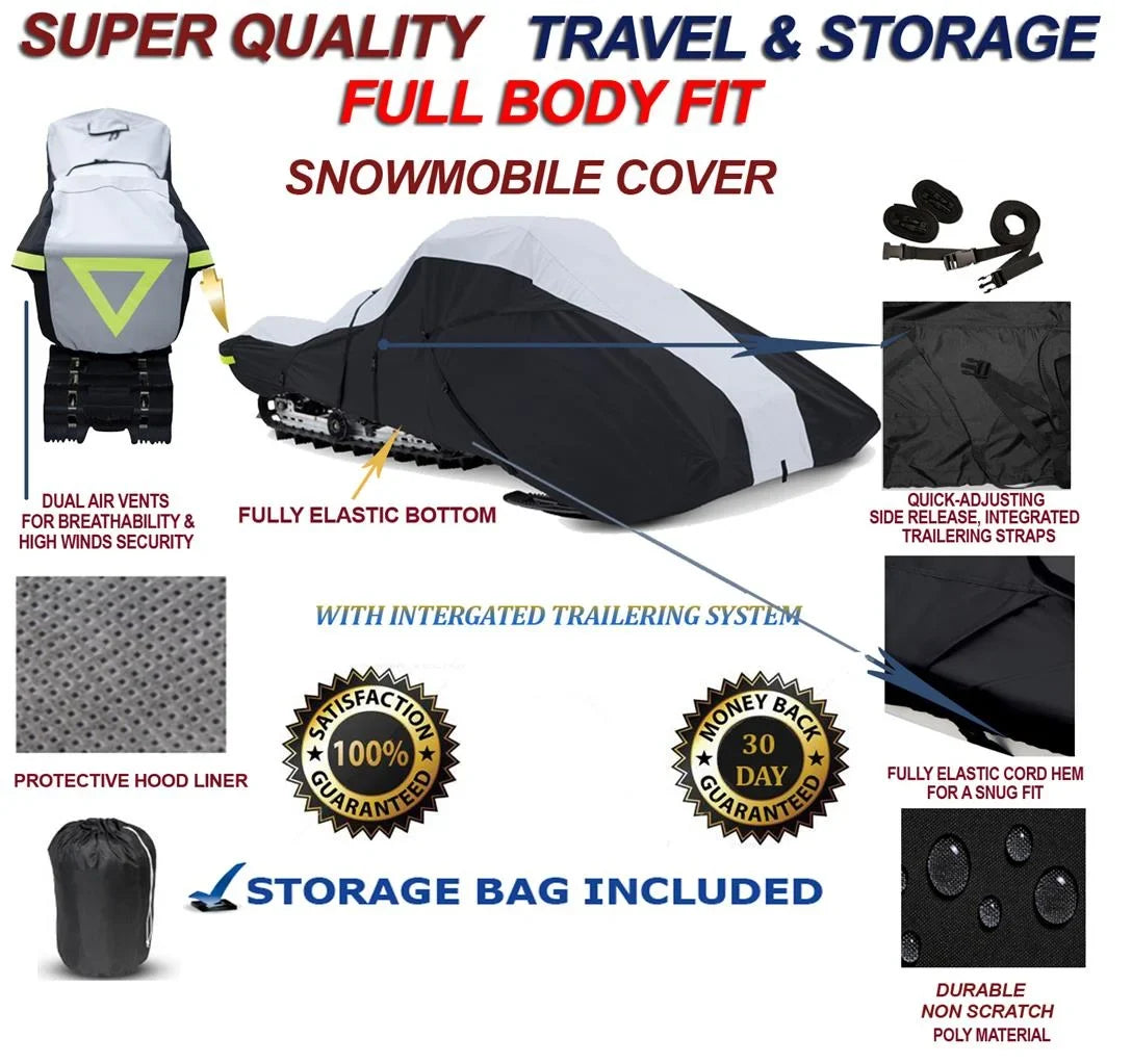 440 Cover Jag and Denier Deluxe Snowmachine Snowmobile the Sled. 600 Cat 1998-1999 Travel Arctic Model Storage Fit for Full Compatible