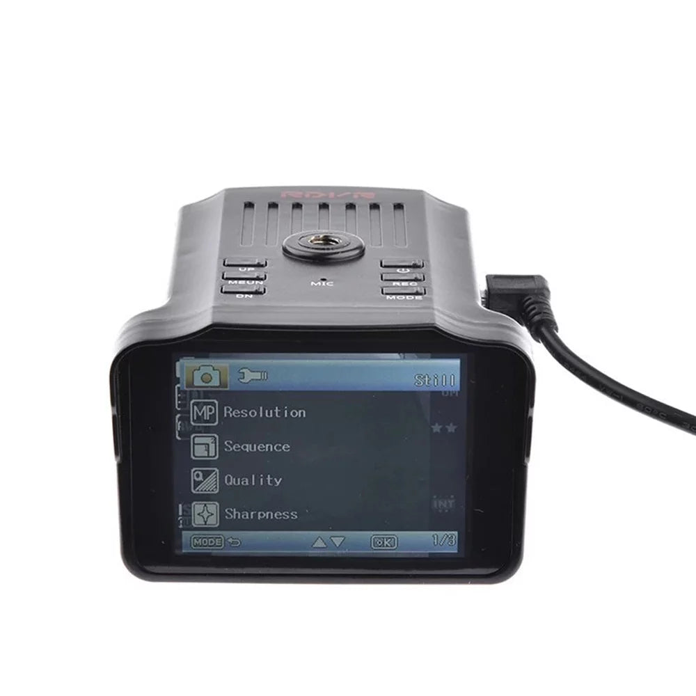 Cam 2-in-1 Car Camera Detector Recorder Dashboard 1080P Speed moobody and DVR Dash Angle Wide camera 140° Car Radars Car