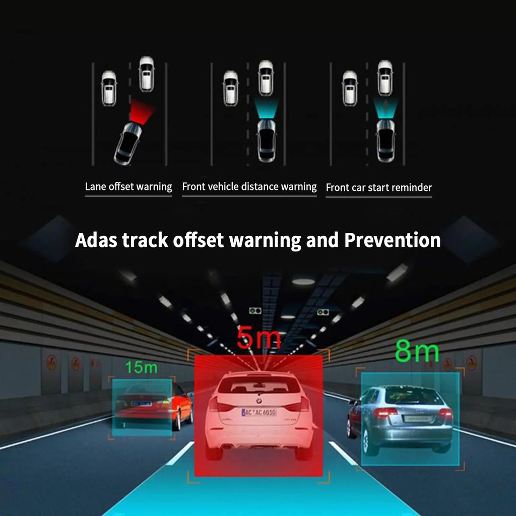 Detection Dash DVR Cycle Motion G-sensor Cam ADAS Player Android USB Recording