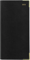 Landscape Months Slim 13 Month Per 2023 2024, Page, Per Diary Planner, Daily Jan (Black) London - Of 3 5/8" 12S Page, 1/4" 6 Classic Day Jan 2023