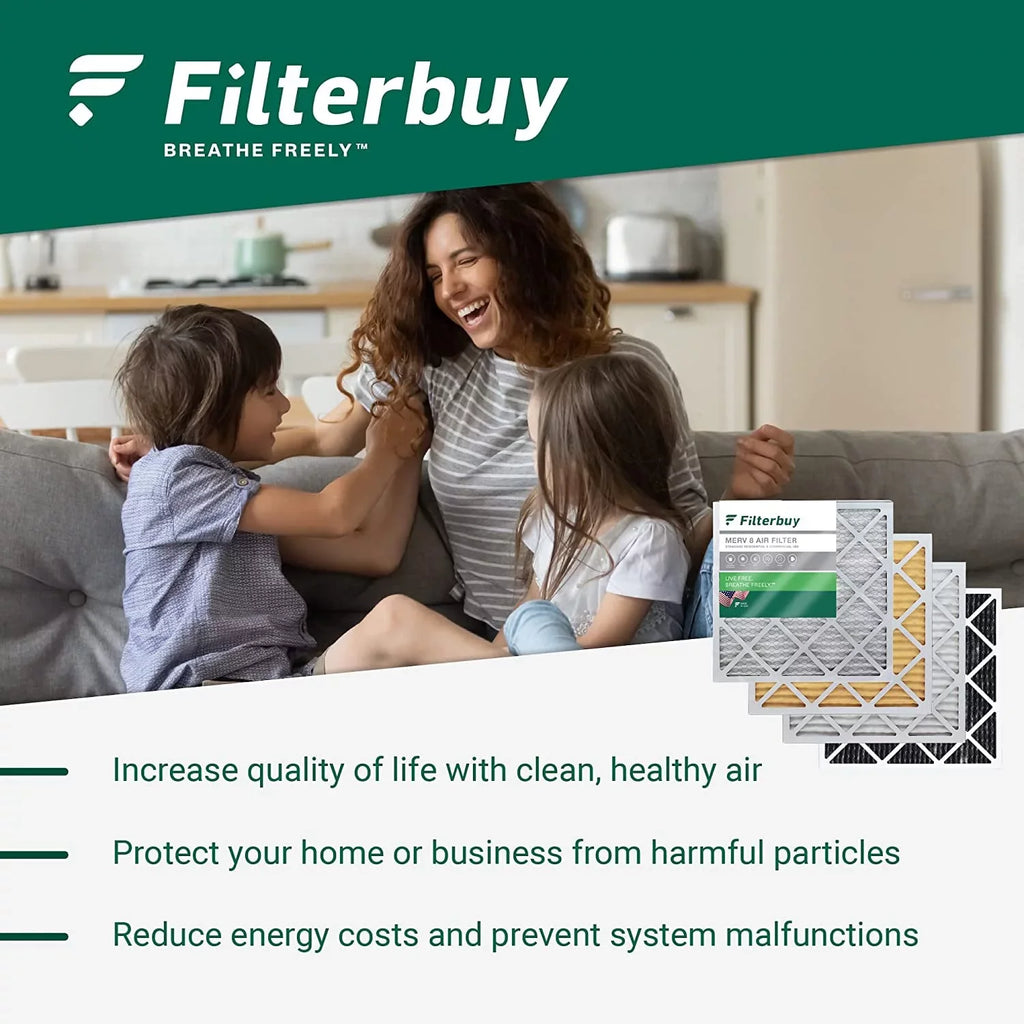 Filterbuy (4-Pack) Air AC HVAC Furnace Pleated MERV 11 16x36x2 Filters