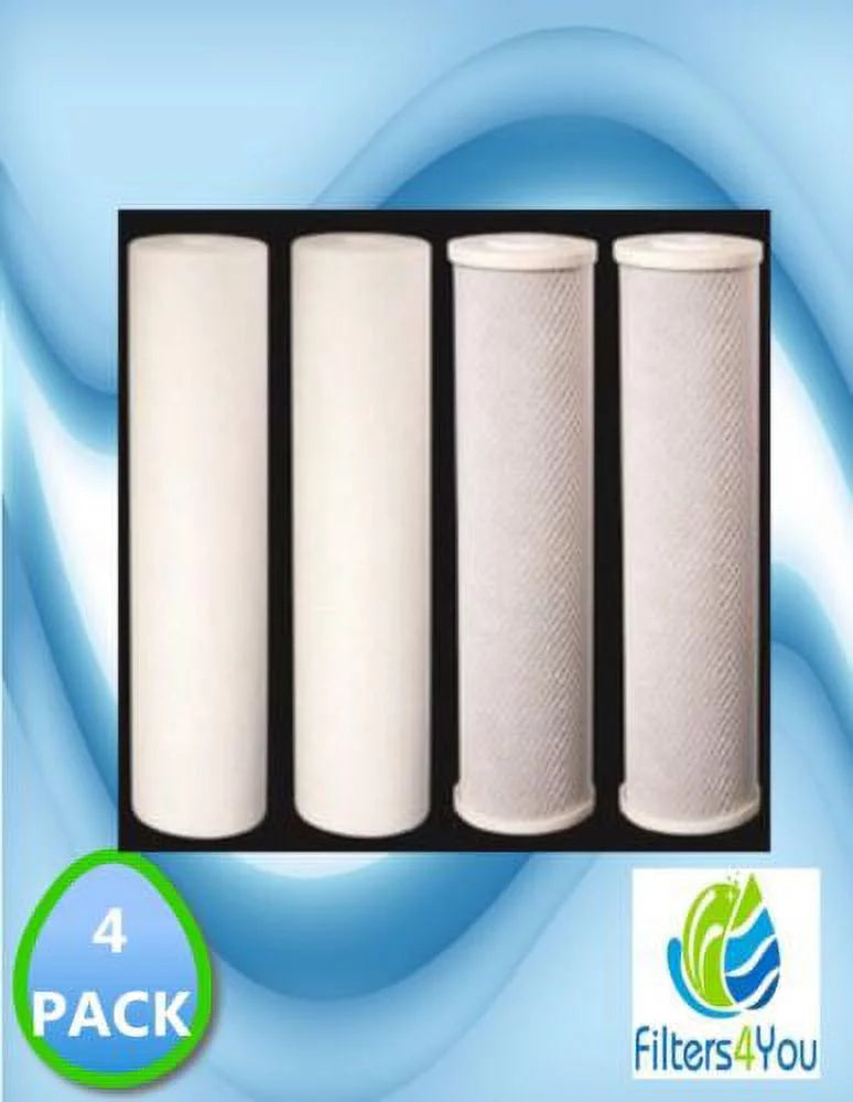 Blue Replacement Set CTO Cartridges 20”x4.5" Big Filter Sediment & Block Carbon