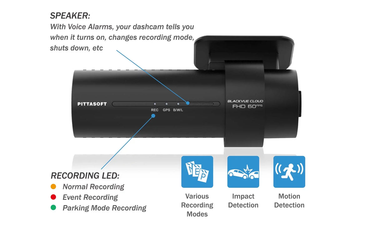 60FPS 128GB GPS Exterior Cam & DR770X-2CH-TRUCK Front BlackVue + Cloud-Ready Dash WiFi With | Waterproof 1080p Card