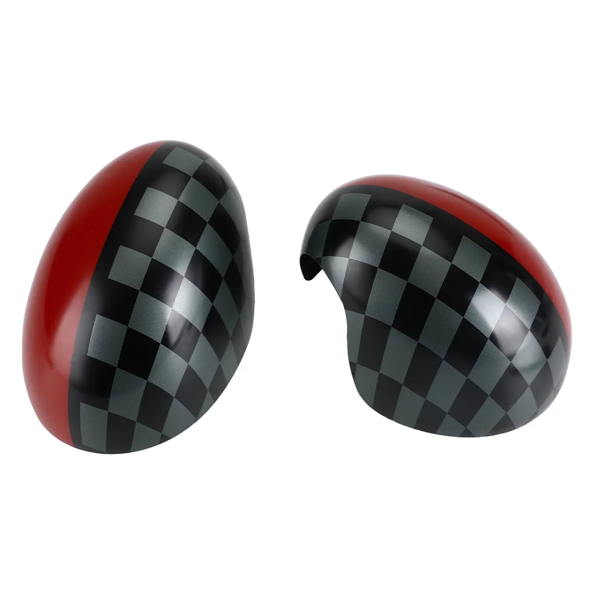 F56 Cooper Black/Grey Red Mirror Cover MINI for Hardtop F55 checkered