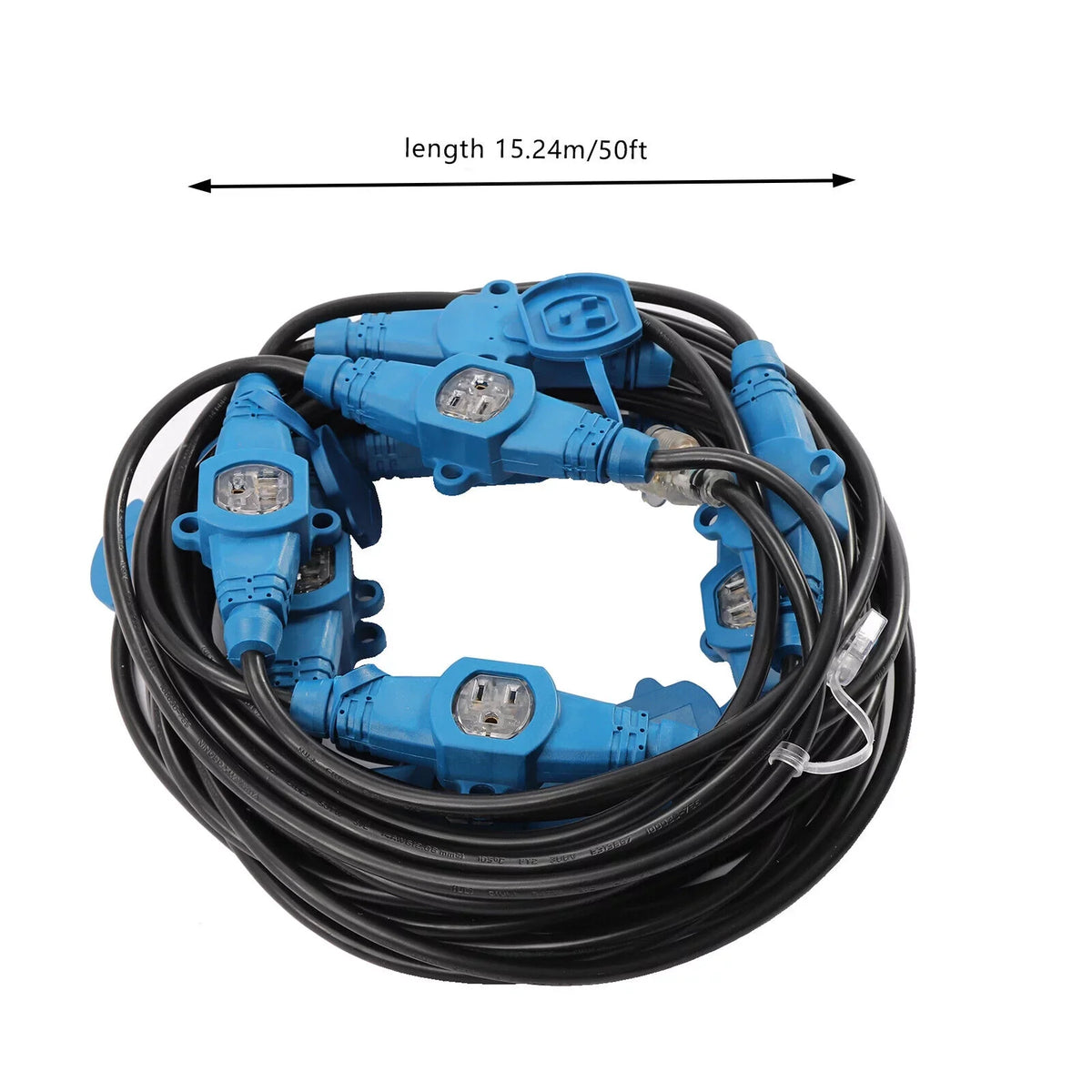 Outdoor 50 Extension 12 50FT Feet Power Outlet Cable Multiple Eleven Gauge Cord,