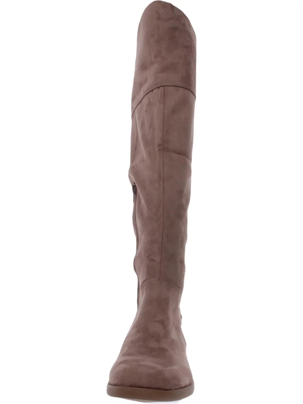 Toe Beige Zipper Lessah & Womens COMPANY Boots 6.5 Shoes Round Slip STYLE Resistant M Dress