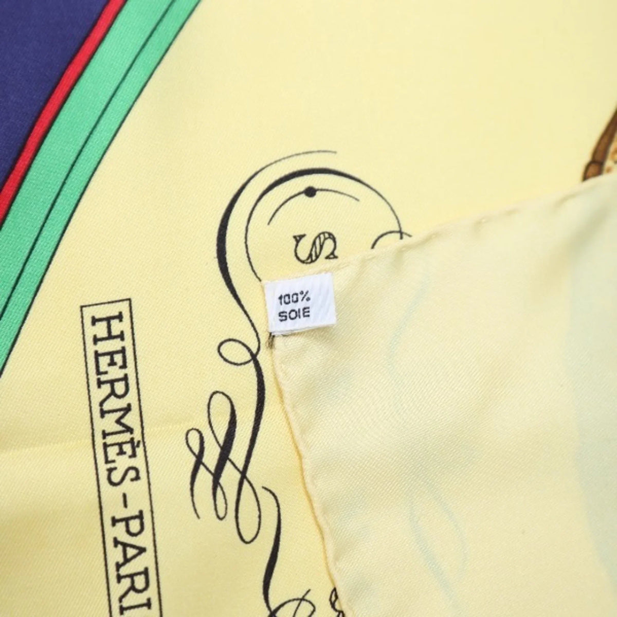 Hermes Carre90 (Good) Scarf Yellow HERMES Pre-Owned SPRINGS