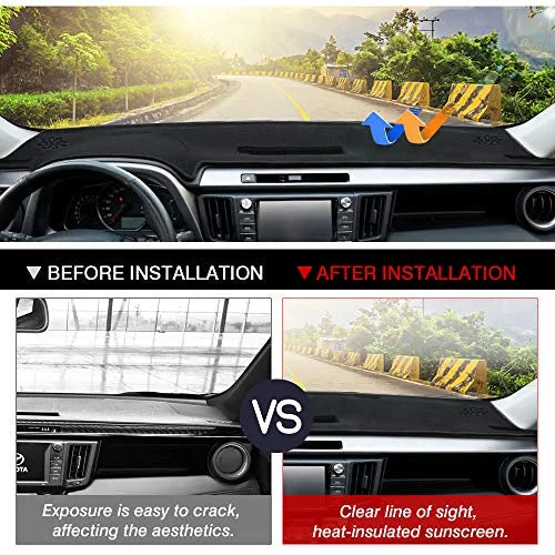 RAV4 Mat Cover Dash Nonslip Cartist Suede Sunshade Mat Protector No for Dashboard Glare 2013-2018 Dash