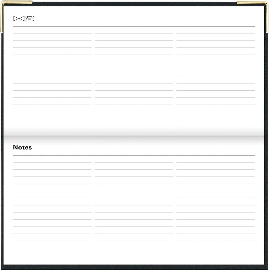 Landscape Months Slim 13 Month Per 2023 2024, Page, Per Diary Planner, Daily Jan (Black) London - Of 3 5/8" 12S Page, 1/4" 6 Classic Day Jan 2023