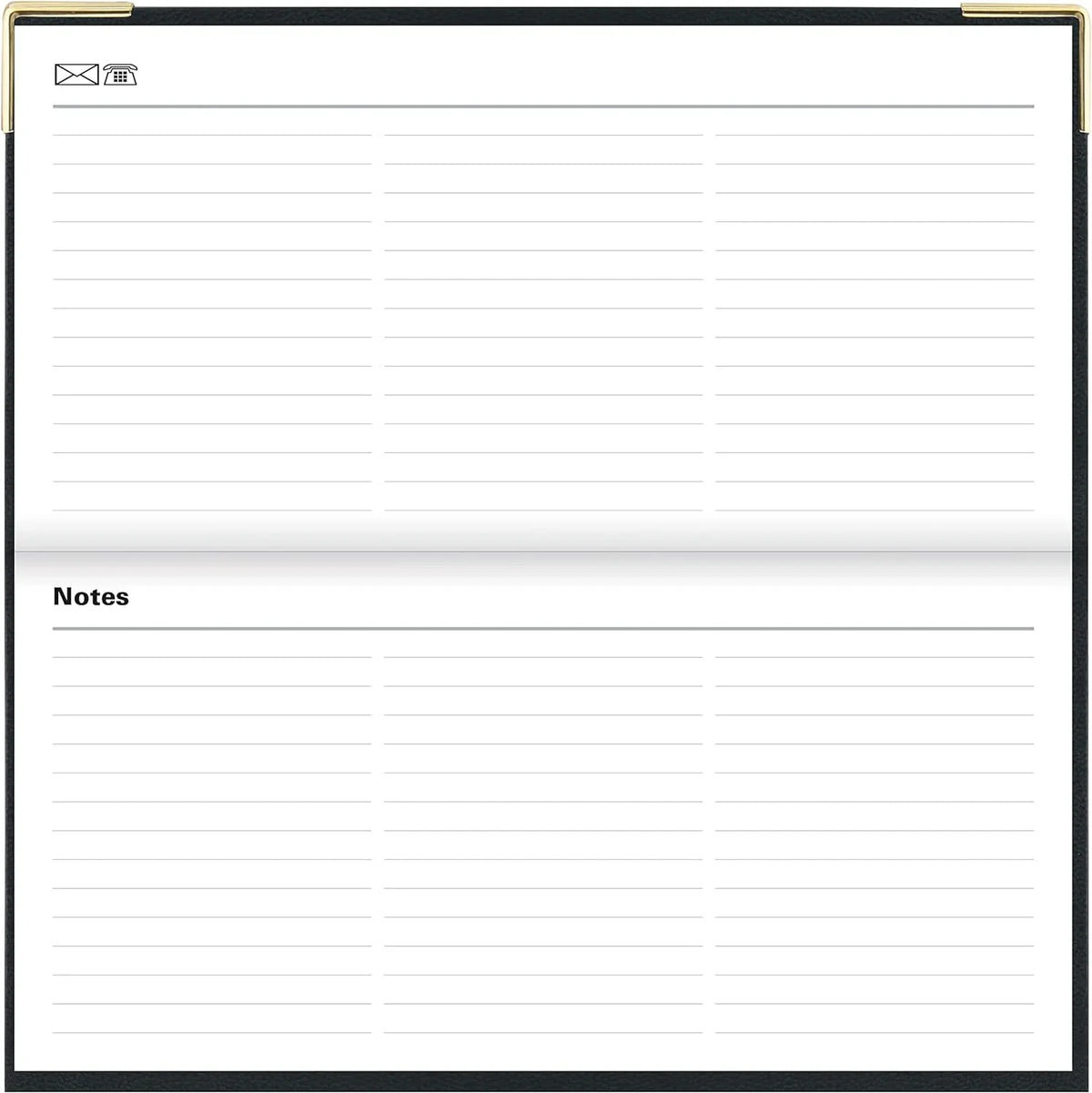 Landscape Months Slim 13 Month Per 2023 2024, Page, Per Diary Planner, Daily Jan (Black) London - Of 3 5/8" 12S Page, 1/4" 6 Classic Day Jan 2023