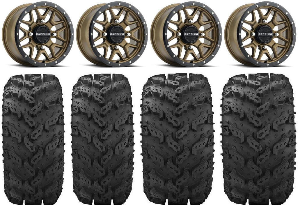 Tires Raceline Krank 26" Wheels Reptile Mule 14" FXT Pro Bronze Kawasaki