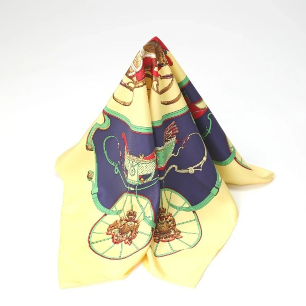 Hermes Carre90 (Good) Scarf Yellow HERMES Pre-Owned SPRINGS