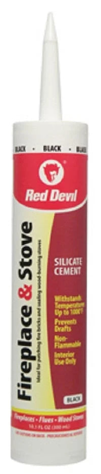 Stove 0466 Black Tube 10.1 Of 3 Quantity & Sealant Red of - Repair oz Fireplace Devil