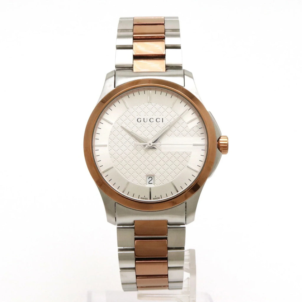 Men's Dial Quartz Watch 126.4 Collection YA126447 Date SS Silver Pre-Owned G PGPVD Timeless (Good)