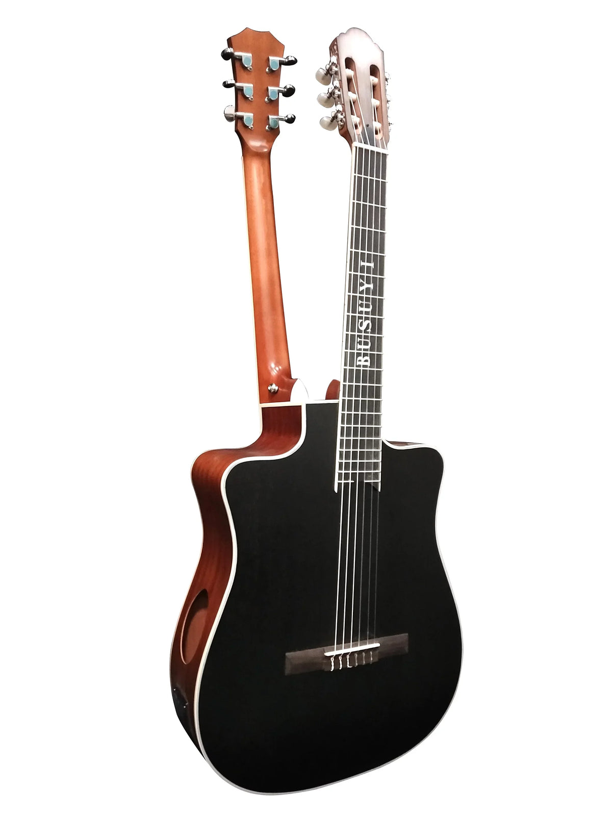 Guitar Sided + Strings Neck, 6 Busuyi /6 classical Acoustic 2021 Bag Double Double Strings NPT