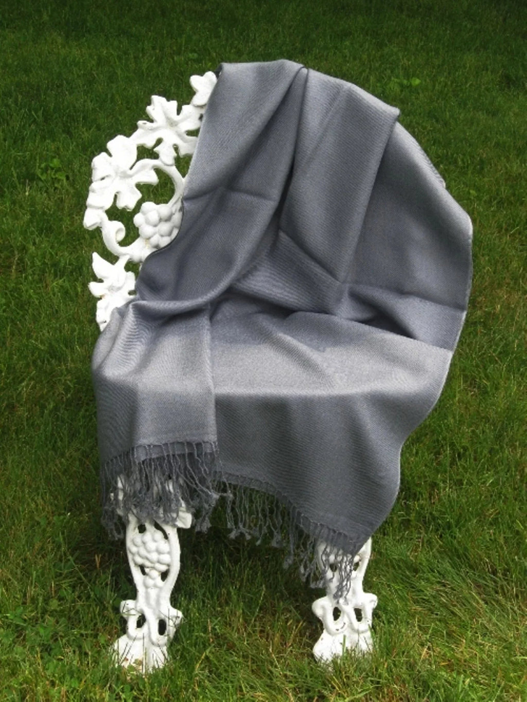 (Slate Shawl) Shawl/Shawls/Scarf/Scarves/Wrap/Stole/Muffler/Cape/Ruana/Blanket/Throw/Pashmina Shawl/Cashmere Grey Scarf/Wool/Silk Regular