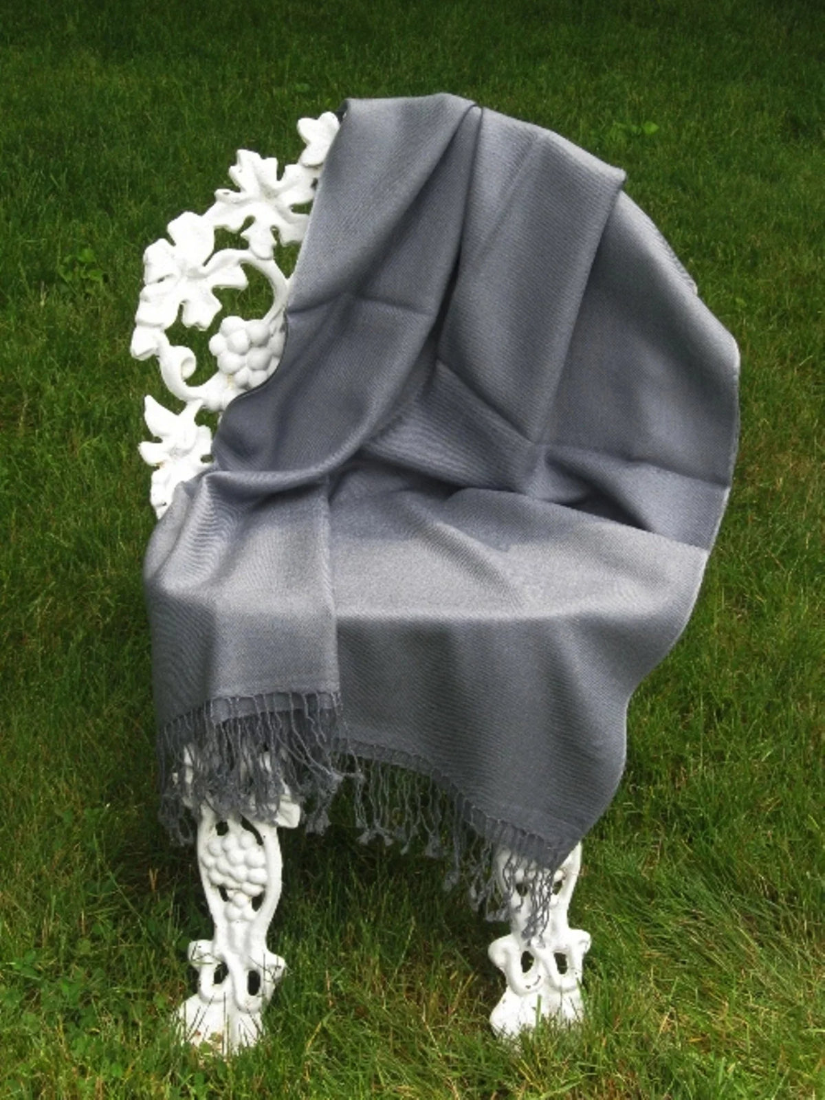 (Slate Shawl) Shawl/Shawls/Scarf/Scarves/Wrap/Stole/Muffler/Cape/Ruana/Blanket/Throw/Pashmina Shawl/Cashmere Grey Scarf/Wool/Silk Regular