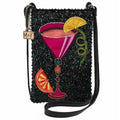 Leather Beaded Crossbody Mary Shoulder Frances NEW Bag Phone Take a Sip Cocktail Bag