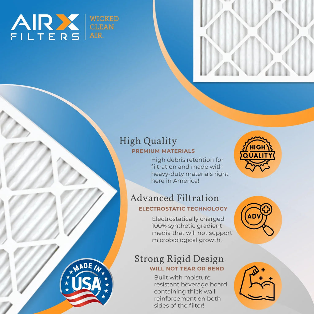 Premium AIR. Furnace 1000, Made FPR Electrostatic HVAC Pack 11 MPR Conditioner 4 Filter Comparable to Pleated WICKED MERV & Filter FILTERS 16x25x1 Air 7 USA MPR 1200 by Filters AIRX CLEAN Air 16x25x1