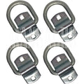 D-Ring Down Strap 1/2" Rings Cargo 4 PC Bolt-On Tie Truck Trailer Flatbed