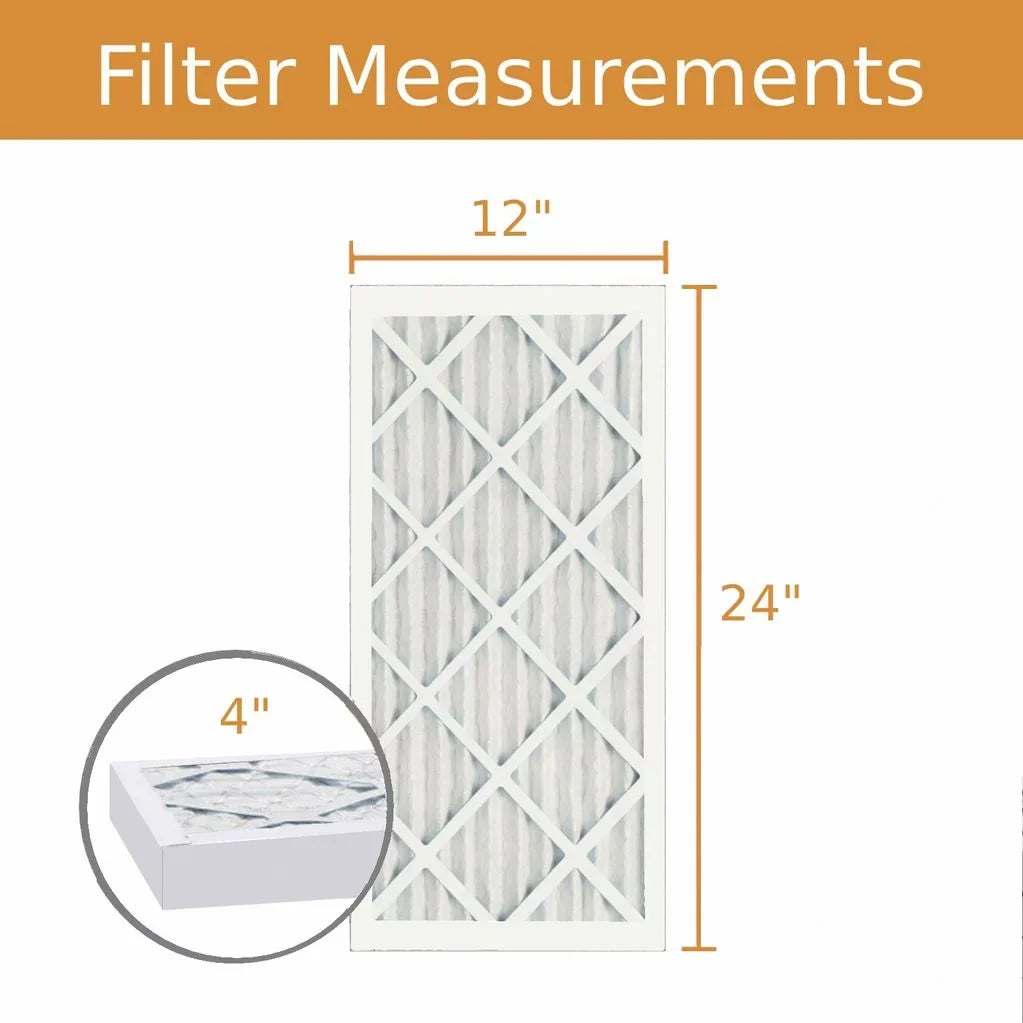 MERV 12x24x4 Purolator Pack) Air - Pleat Filter 8 Key (3